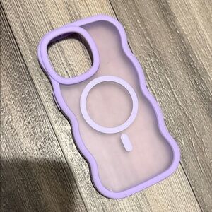 Purple Violet iphone 17 pro max Silicone scalloped Case